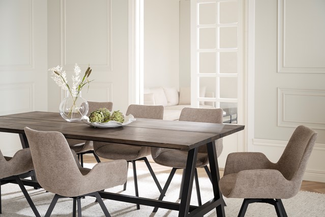 Tavolo da pranzo 'Carradale' 220x100cm - Marrone/A-gamba