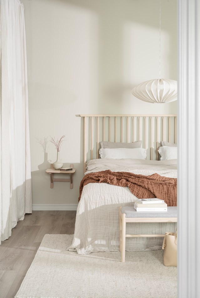 Comodino 'Camrose' - Naturale/Bianco