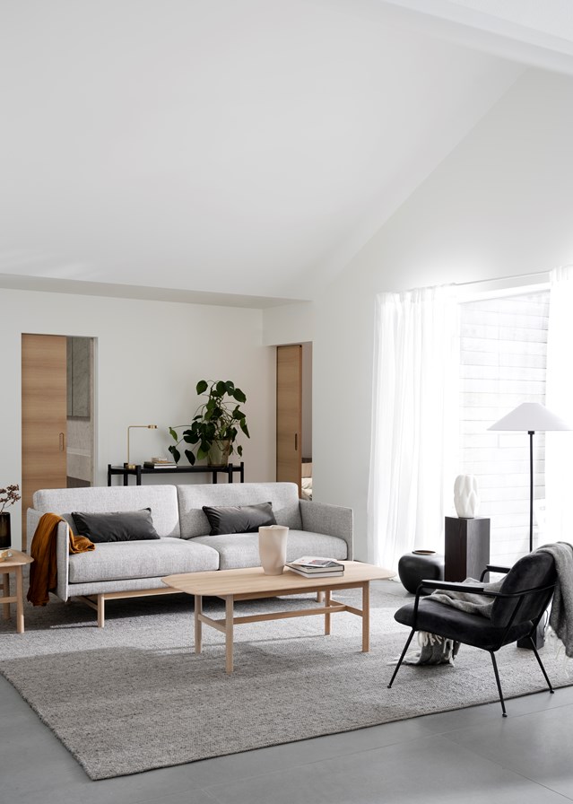 Divano 'Hammond' 2 posti - Grigio/Naturale