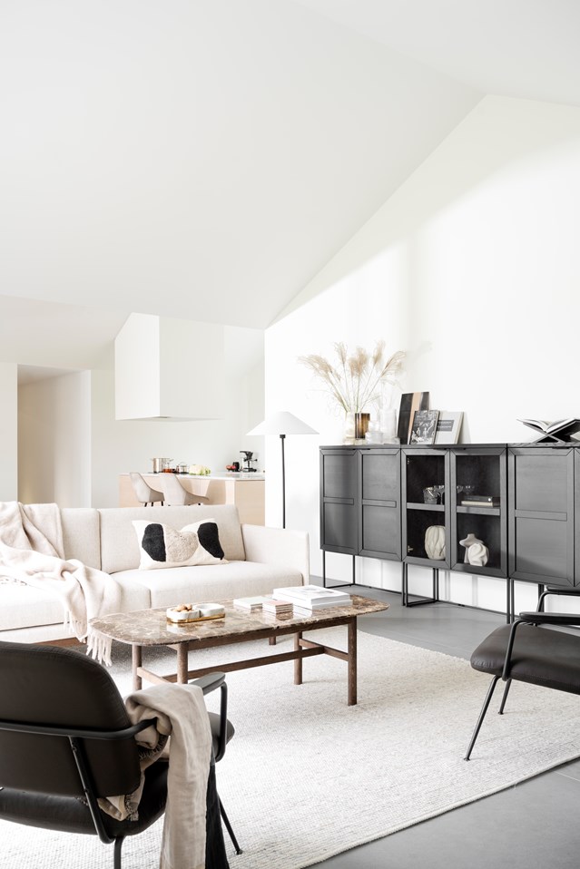 Tavolino da caffè 'Hammond' 135x62cm - Marrone/Marmo