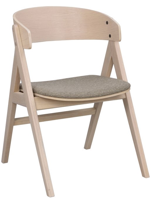 Poltrona 'Waterton' - Bianco pigmentato/Marrone