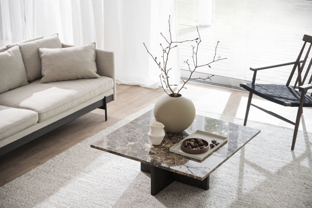 Tavolino 'Brooksville' 90x90cm - Marrone