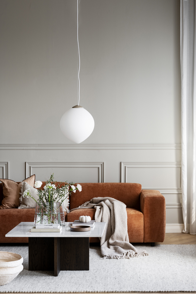 Tavolino 'Brooksville' 90x90cm - Bianco/Marrone