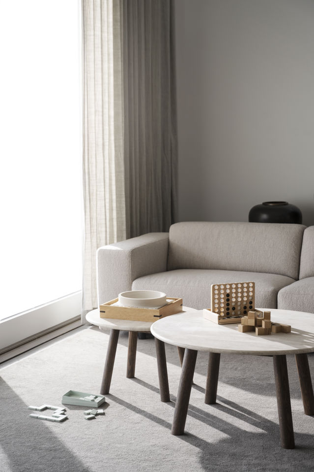 Tavolino 'Taransay' Rotondo 90cm - Beige/Marrone