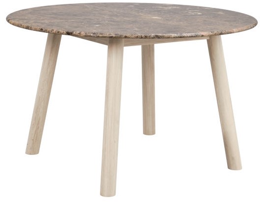 Tavolo da pranzo 'Taransay' Rotondo 125cm - Marrone/Vitpigmentato