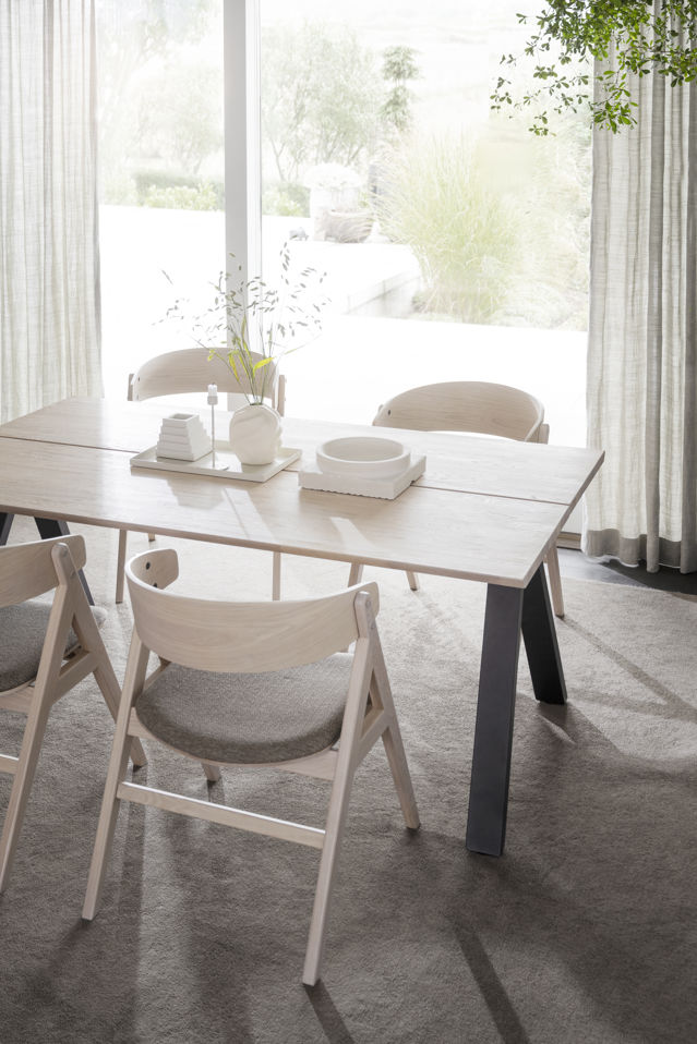 Tavolo da pranzo 'Carradale' 170x100cm - Vitpigmentato/Piedi a V