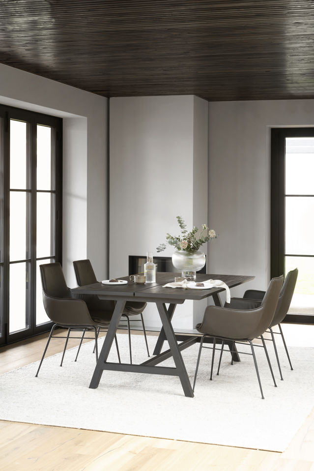 Tavolo da pranzo 'Carradale' 170x100cm - Nero/Piedi a A