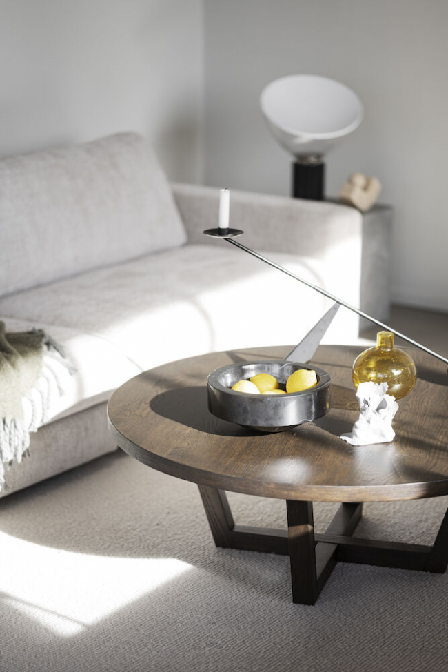 Tavolino 'Boxford' Rotondo 110cm - Rovere scuro