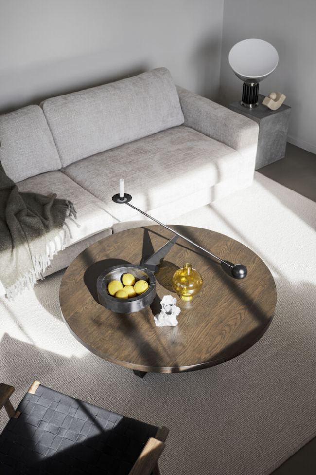 Tavolino 'Boxford' Rotondo 110cm - Rovere scuro