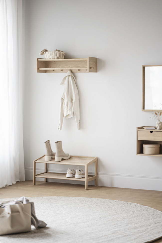 Mensola per cappelli 'Hillmond' - Rovere chiaro