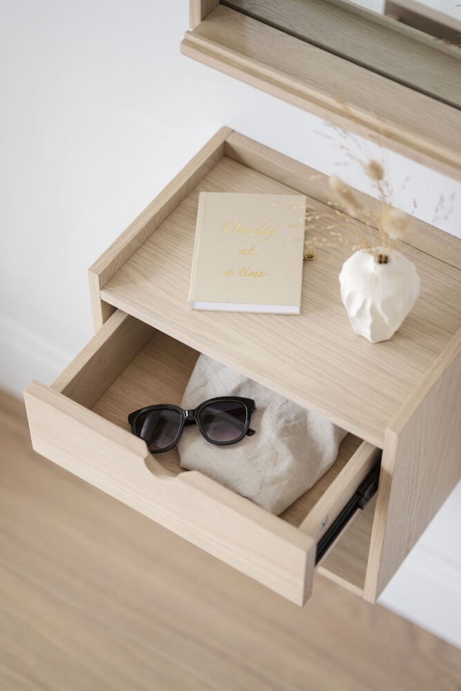 Comodino/Mensola 'Hillmond' - Rovere chiaro