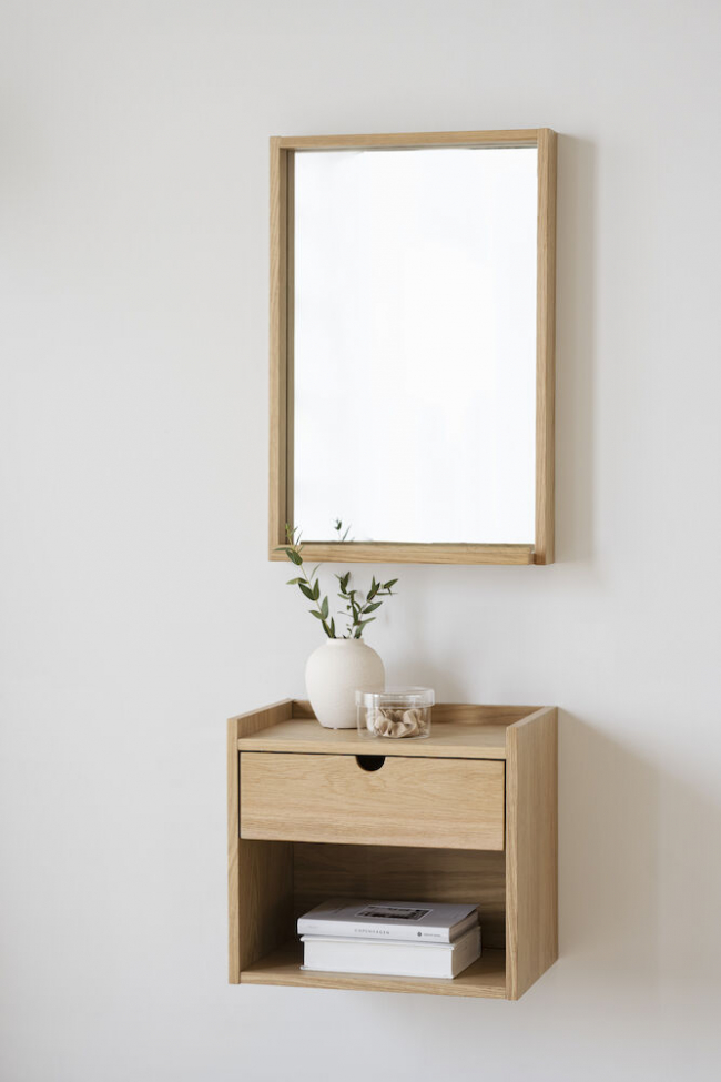 Comodino/ Mensola da parete 'Hillmond' - Rovere