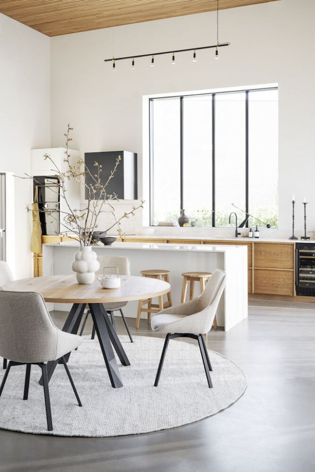 Tavolo da pranzo 'Maddock' Rotondo 135cm - Rovere