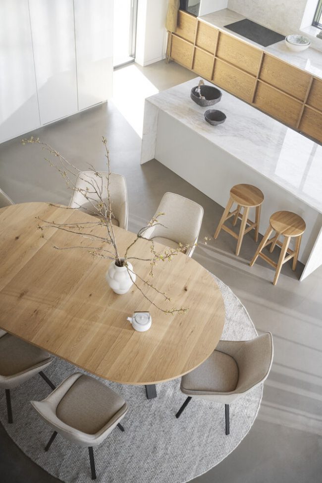 Tavolo da pranzo 'Maddock' Rotondo 135cm - Rovere