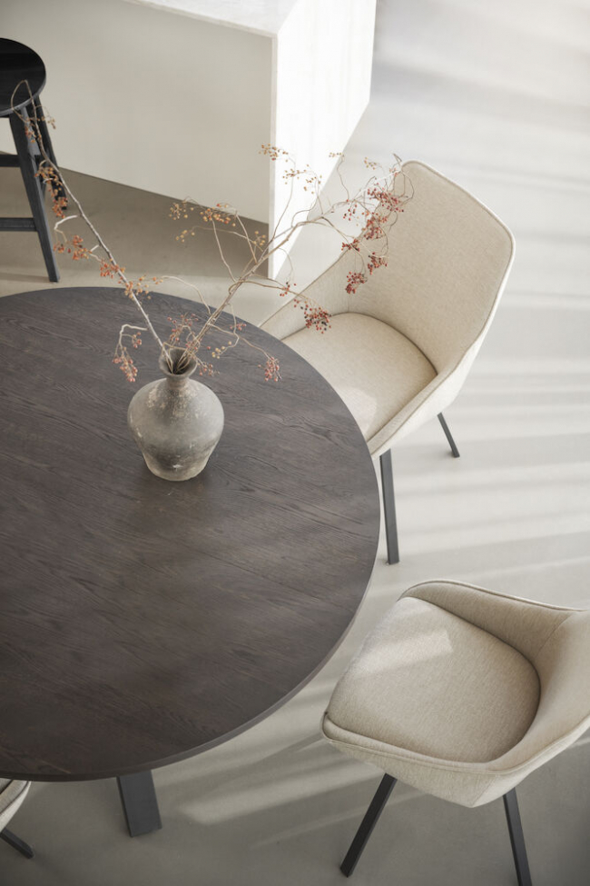 Tavolo da pranzo 'Maddock' Rotondo 135cm - Rovere scuro