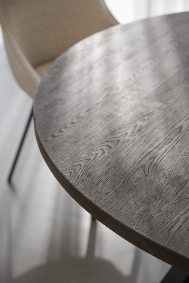 Tavolo da pranzo 'Maddock' Rotondo 135cm - Rovere scuro