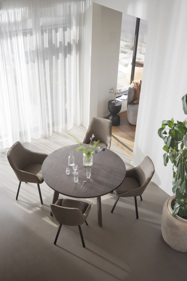 Tavolo da pranzo 'Glenside' Rotondo 130cm - Marrone