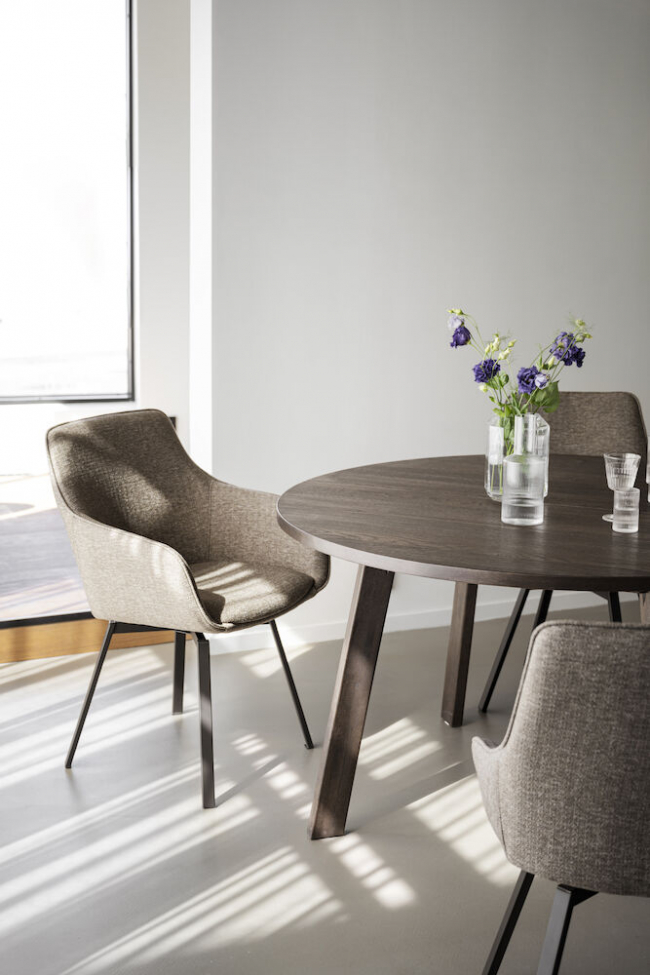 Tavolo da pranzo 'Glenside' Rotondo 130cm - Marrone