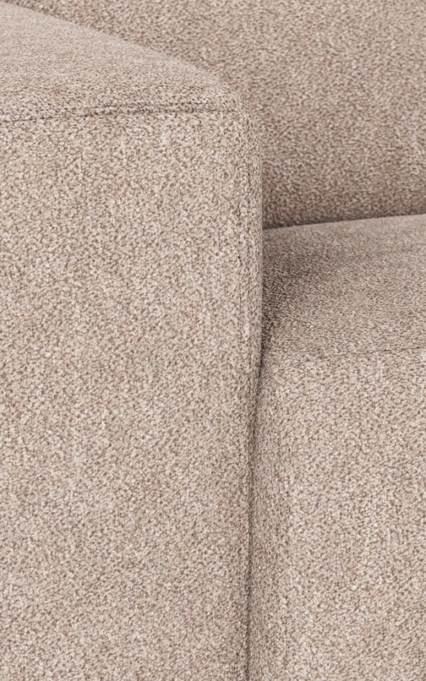 Divano 4 posti 'Willard' con chaise longue V - Beige chiaro