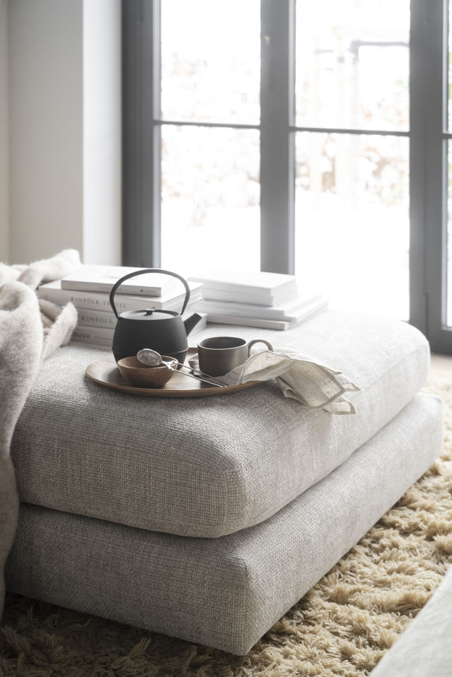 Poggiapiedi 'Duncan' - Grigio chiaro