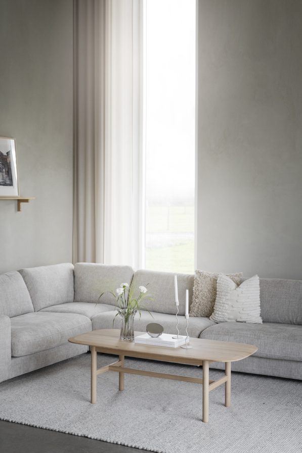 Divano ad angolo 1 posto 'Duncan' - Grigio chiaro