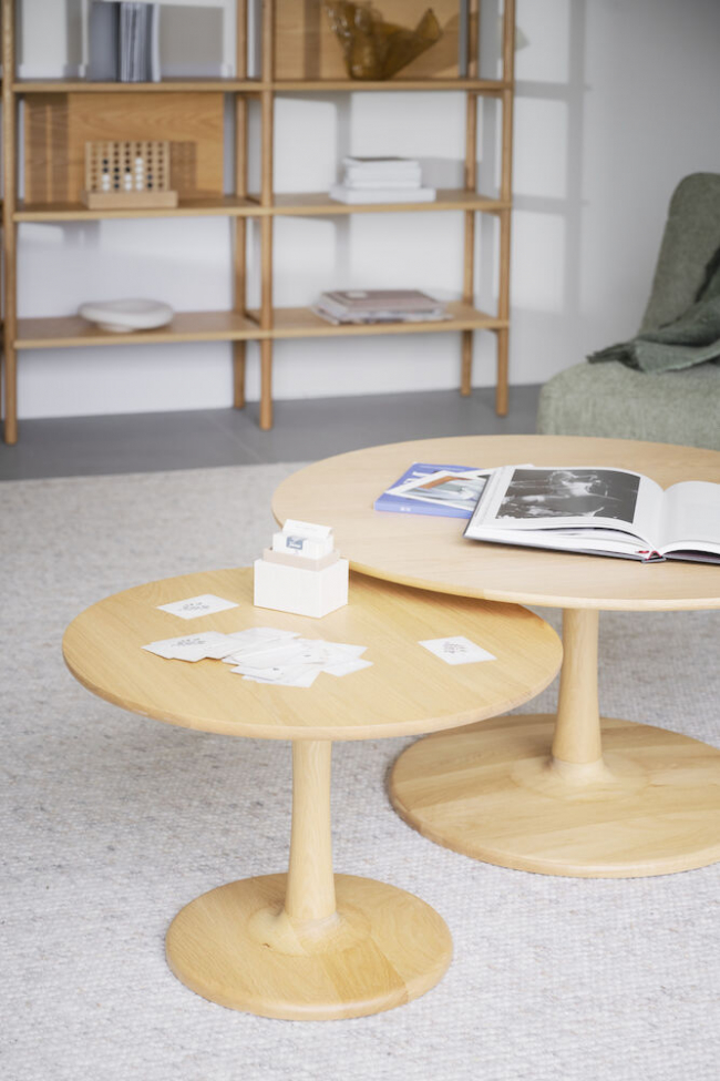 Tavolino 'Hobart' Rotondo 90cm - Rovere