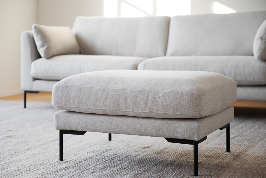 Poggiapiedi 'Corwin' - Beige chiaro