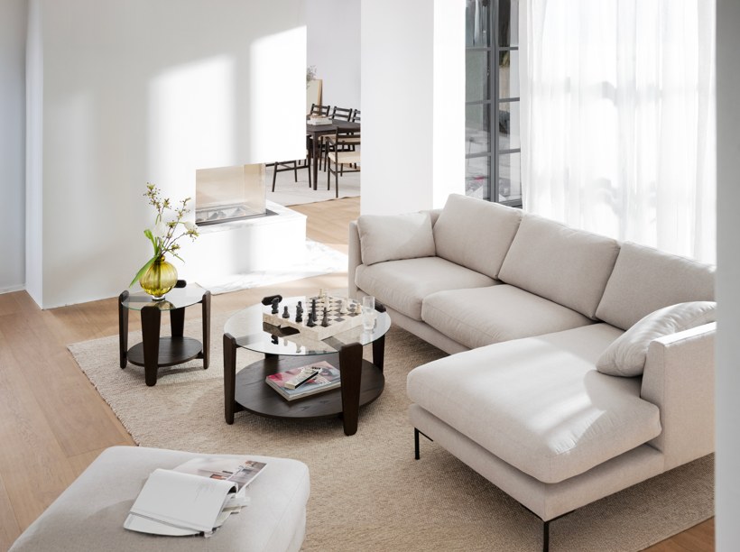 Poggiapiedi 'Corwin' - Beige chiaro