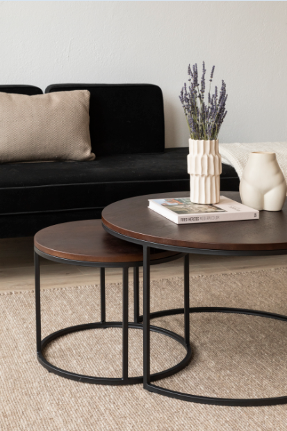 Tavolino 'Prime' L 2 pezzi - Noce