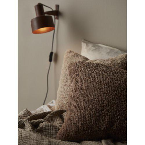 Fodera per cuscino 'Dolly' 45x45 - Marrone