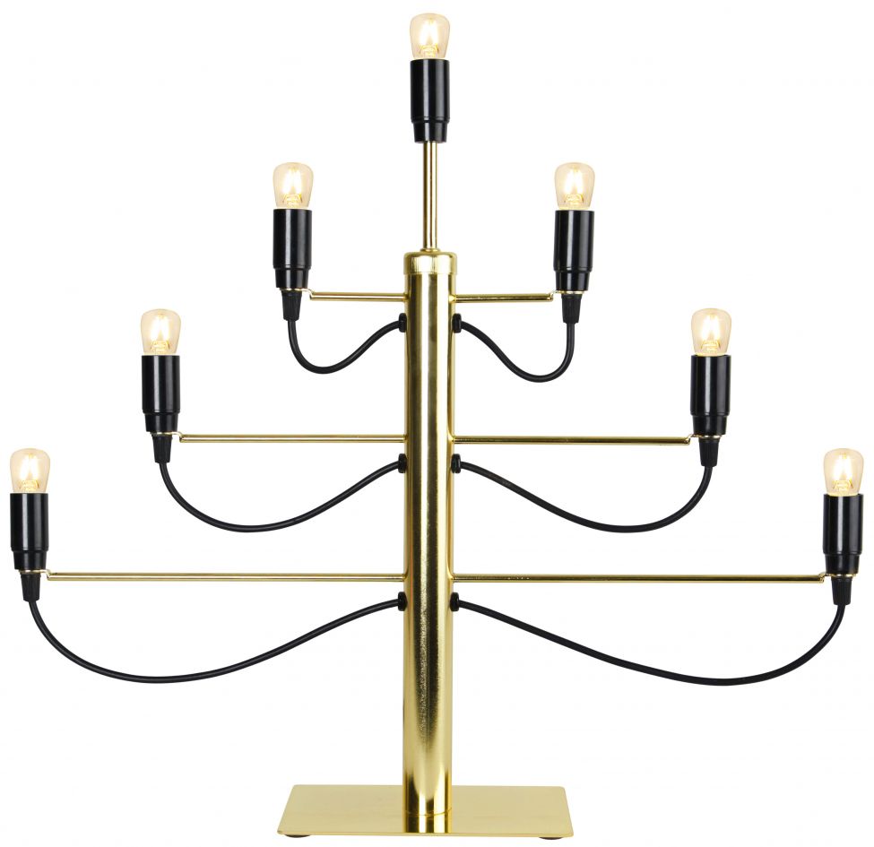 Candelabro dell'Avvento 'Milano' - Nero/Oro