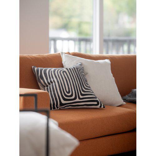 Fodera per cuscino 'Molly' 45x45 - Grigio/Nero