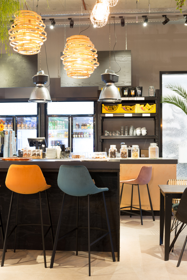 Sgabello 'Franky' L - Petrolio/Velluto