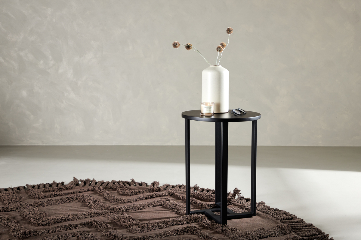 Tavolino 'Livia' Rotondo 40cm - Nero