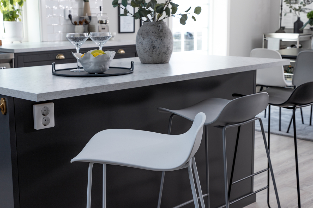 Sgabello 'Evanger' - Bianco