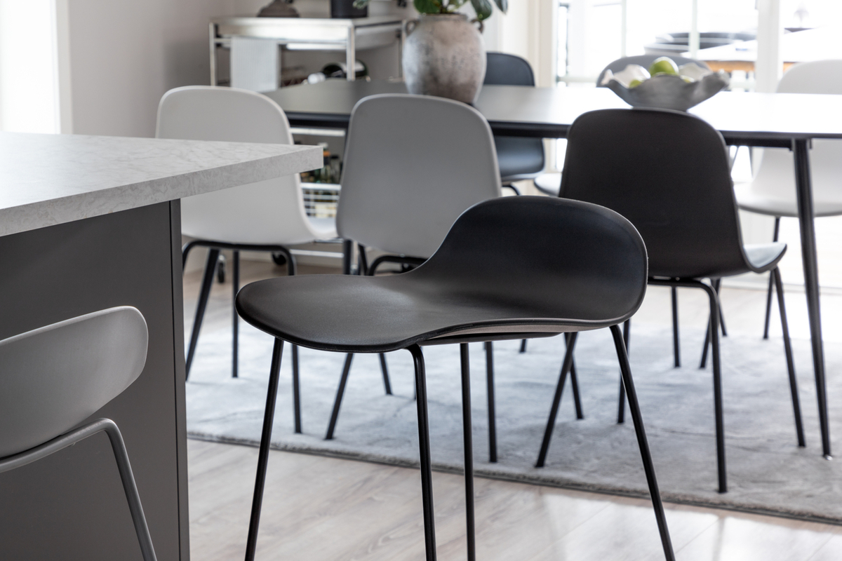 Sgabello 'Evanger' - Nero