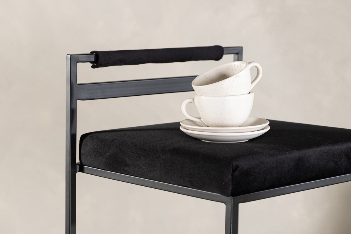 Sgabello 'Opelika' - Nero