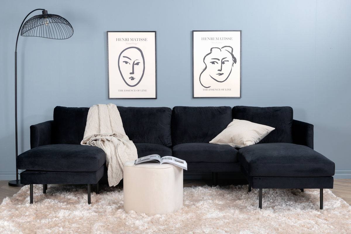 Divano angolare 'Åland' - Nero