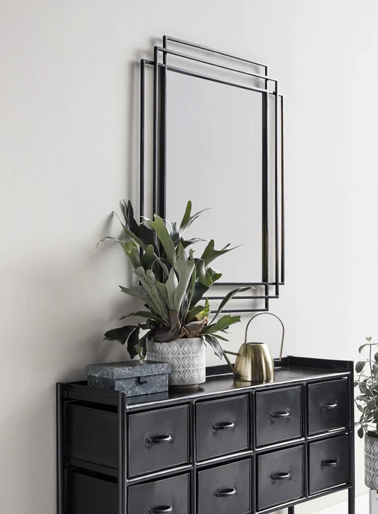 Specchio 'Square' 76x97cm - Nero