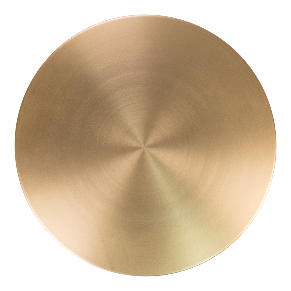 Tavolino 'Lecco' Rotondo 51cm - Marmo/ottone