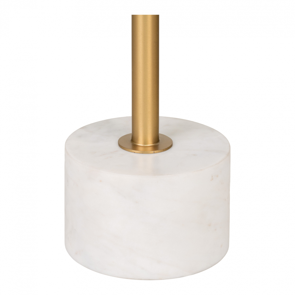 Tavolino 'Lecco' Rotondo 41cm - Marmo/ottone