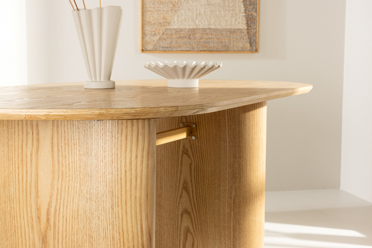 Tavolo da pranzo 'Luleå' Ovale 90x180cm - Naturale