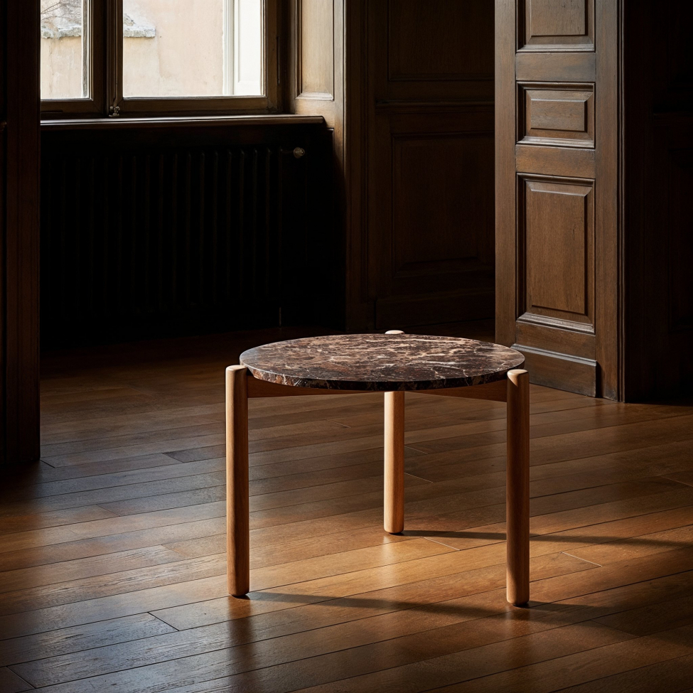 Tavolino 'Marble' S - Marrone