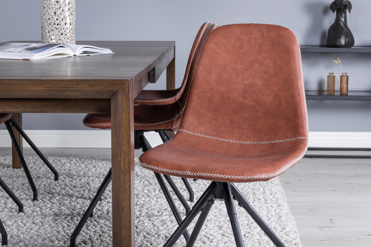 Sedia 'Eidsberg' Spin - Marrone/Nero