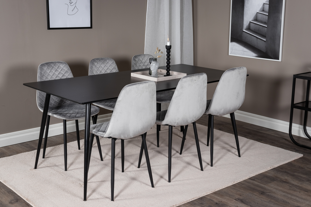 Sedia 'Eidsberg' Diamante - Grigio/Nero