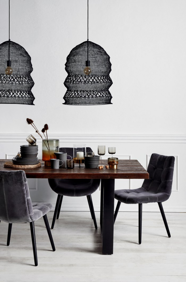 Tavolo da pranzo 'Iron' 220x100cm - Legno riciclato