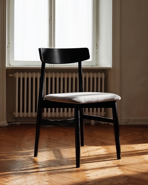 Sedia 'Ystad' - Nero/Grigio