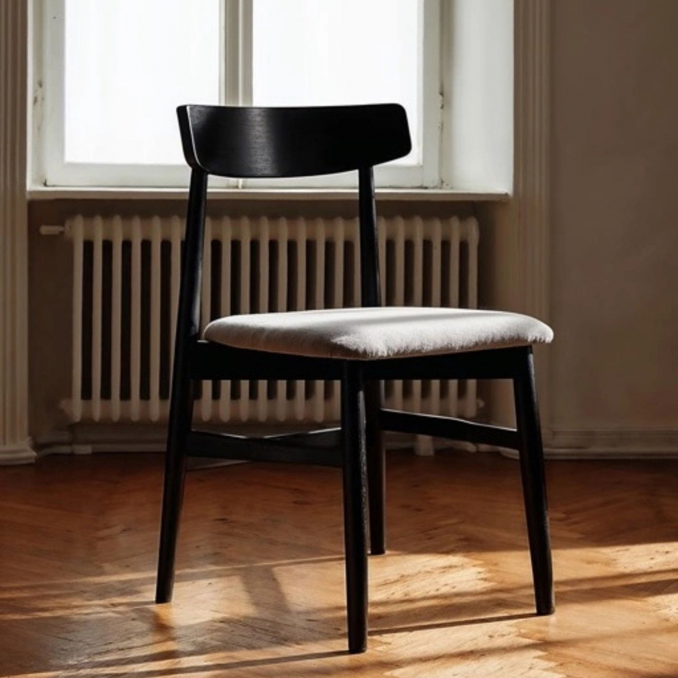 Sedia 'Ystad' - Nero/Grigio