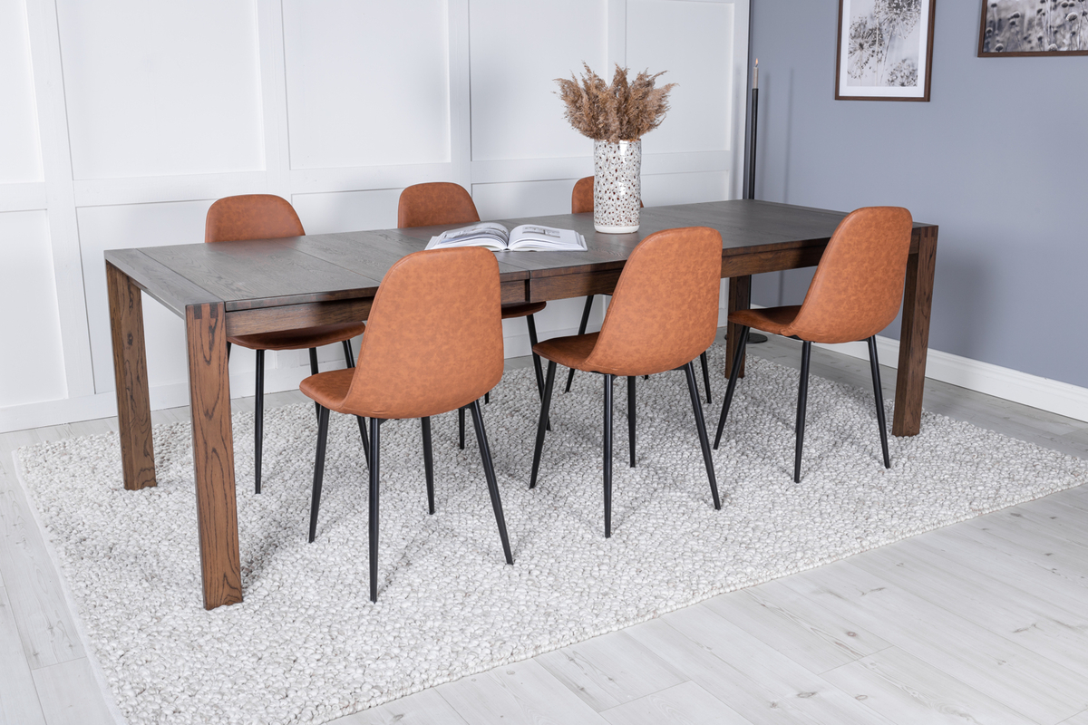 Sedia 'Eidsberg' - Pelle marrone