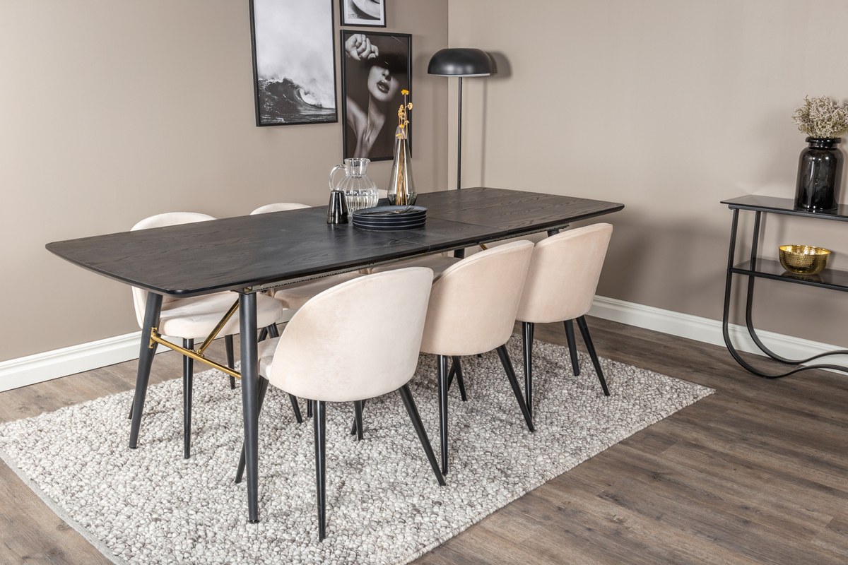 Sedia 'Elverum' - Beige/Nero